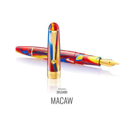 Penlux Masterpiece Delgado Fountain Pen - Macaw 4