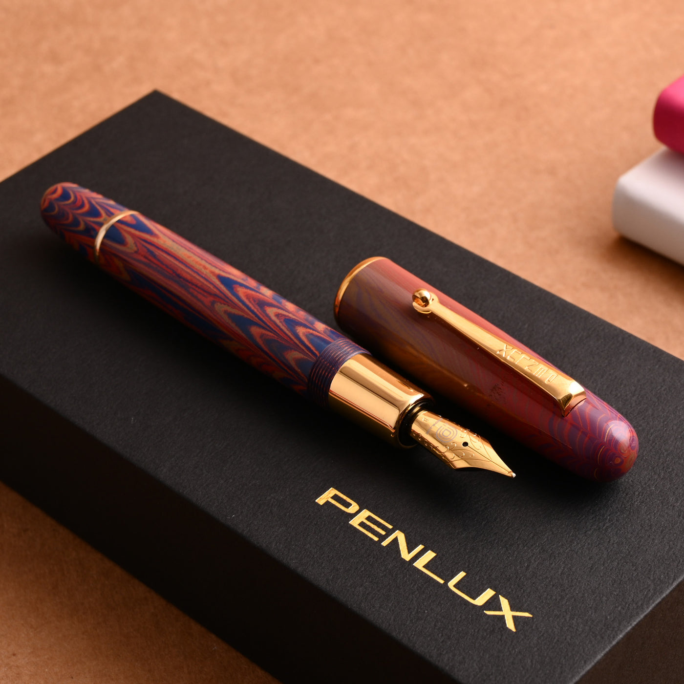 Penlux Elite Ebonite Fountain Pen - Sunset GT 7