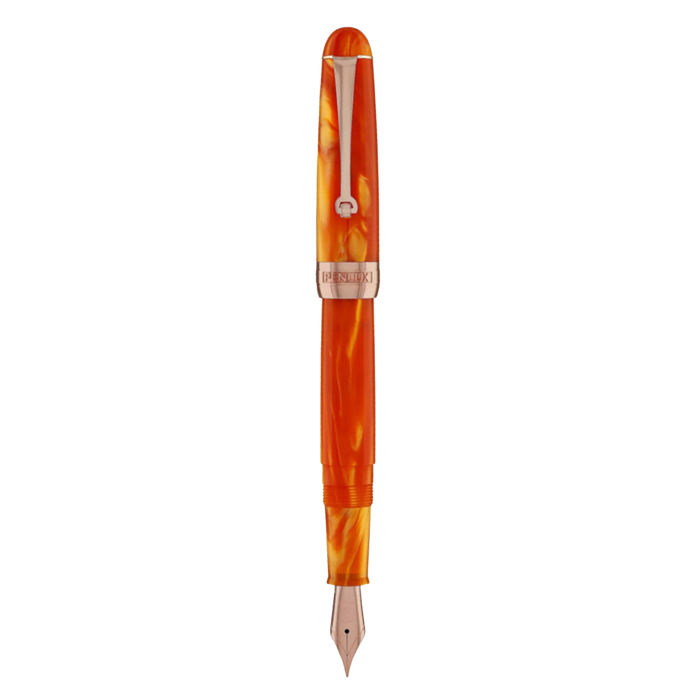 Penlux Masterpiece Delgado Fountain Pen - Tangerine RGT