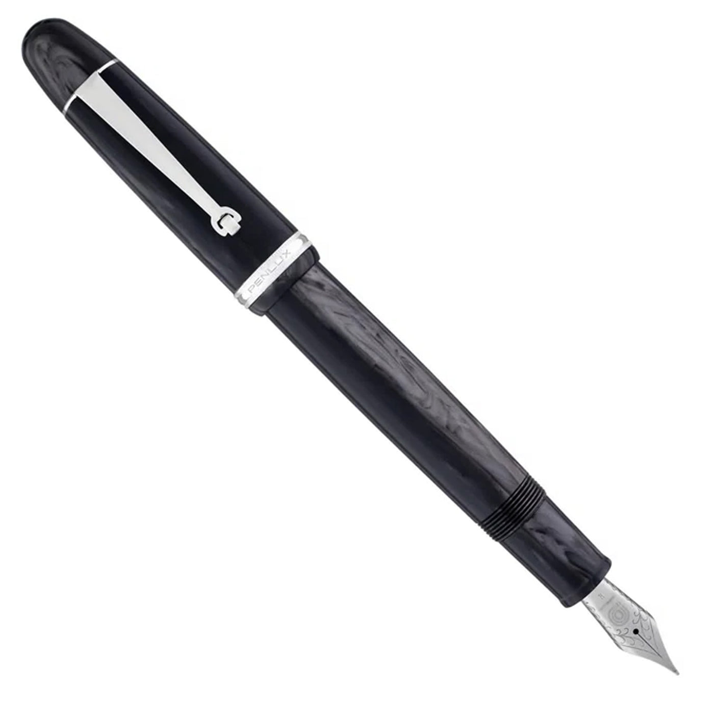 Penlux Masterpiece Grande 18K Fountain Pen - Black Wave