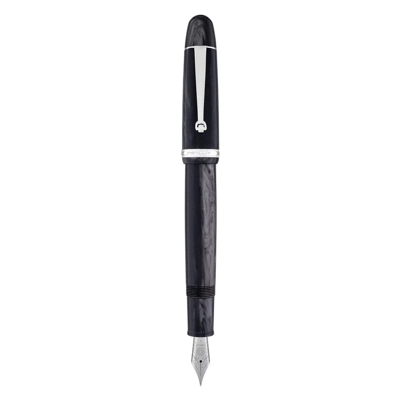 Penlux Masterpiece Grande 18K Fountain Pen - Black Wave