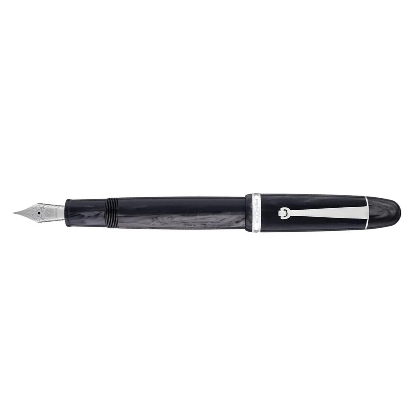 Penlux Masterpiece Grande 18K Fountain Pen - Black Wave