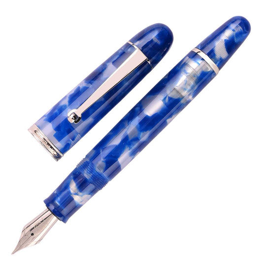 Penlux Masterpiece Grande Fountain Pen - Koi Blue & White
