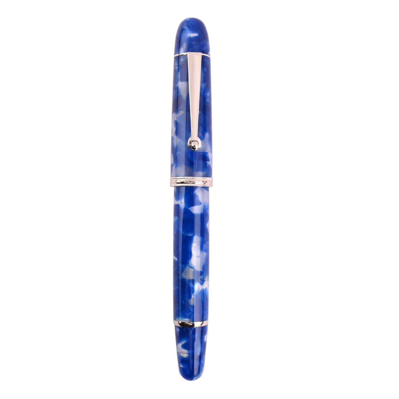 Penlux Masterpiece Grande Fountain Pen - Koi Blue & White 6