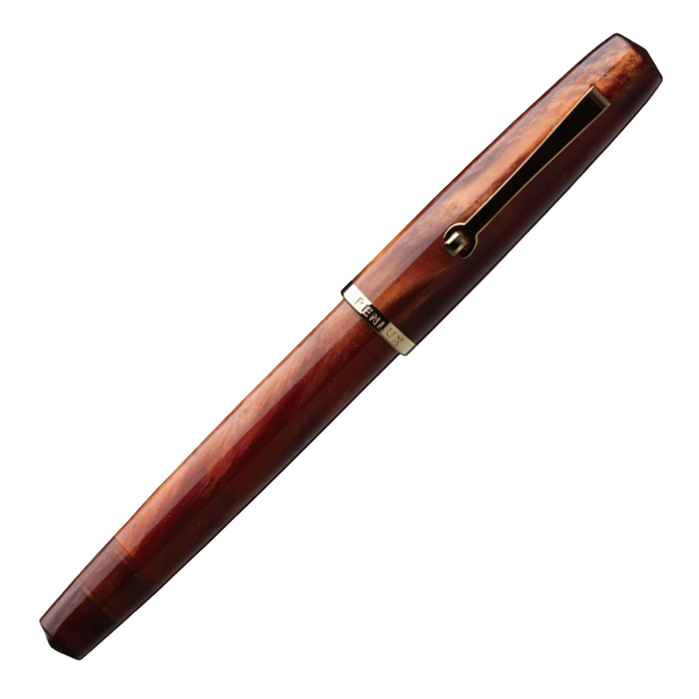 Penlux x Lennon ToolBar Concerto Fountain Pen with Ink Bottle - Amber GT
