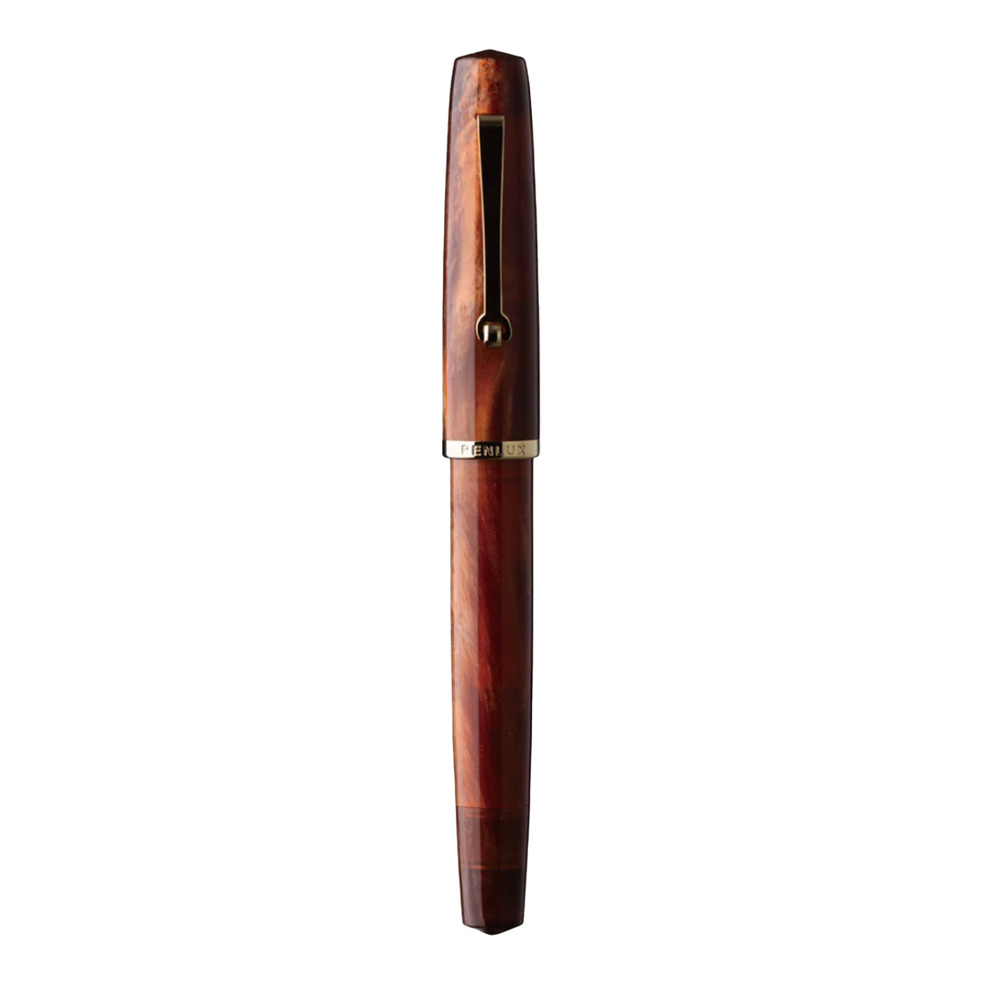 Penlux x Lennon ToolBar Concerto Fountain Pen with Ink Bottle - Amber GT