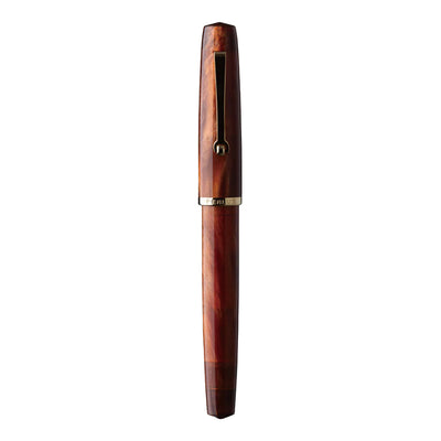 Penlux x Lennon ToolBar Concerto Fountain Pen with Ink Bottle - Amber GT
