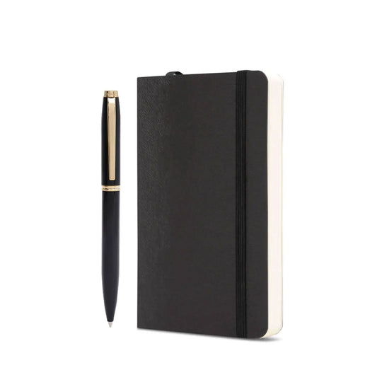 Pennline Atlas Combo Set, Glossy Black - Ball Pen + A6 Note Book