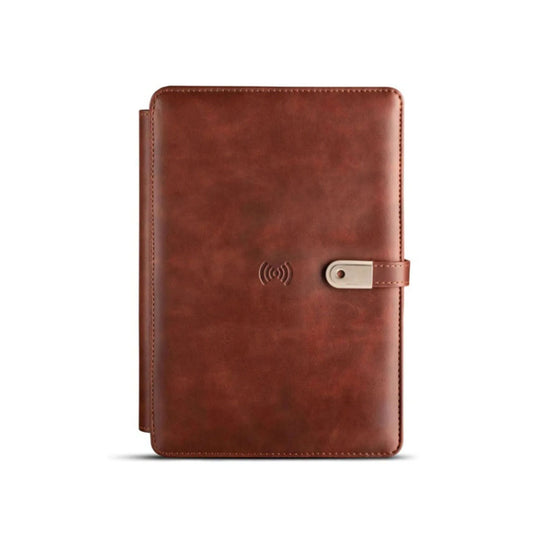 Pennline Design 7 Organizer with Wireless Charging + 4000 mAh Powerbank + 16GB Flash Drive - Brown