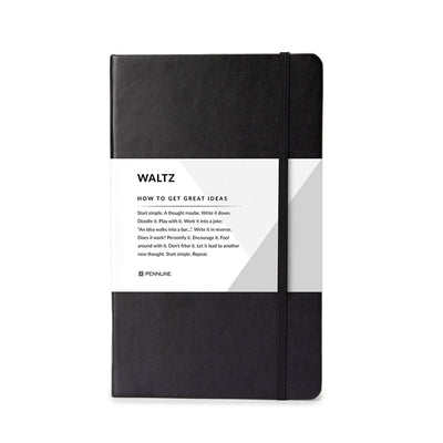 Pennline Waltz Hard Cover Notebook Black - Ruled 1