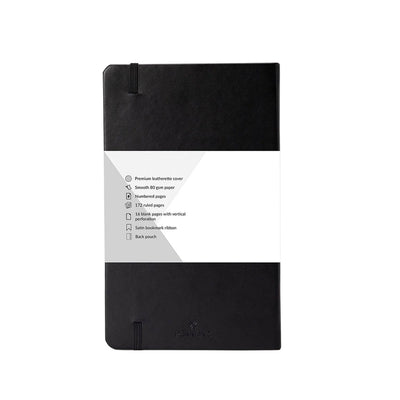 Pennline Waltz Hard Cover Notebook Black - Ruled 5