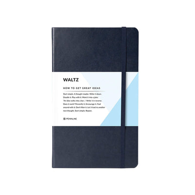 Pennline Waltz Hard Cover Notebook Blue - Ruled 1