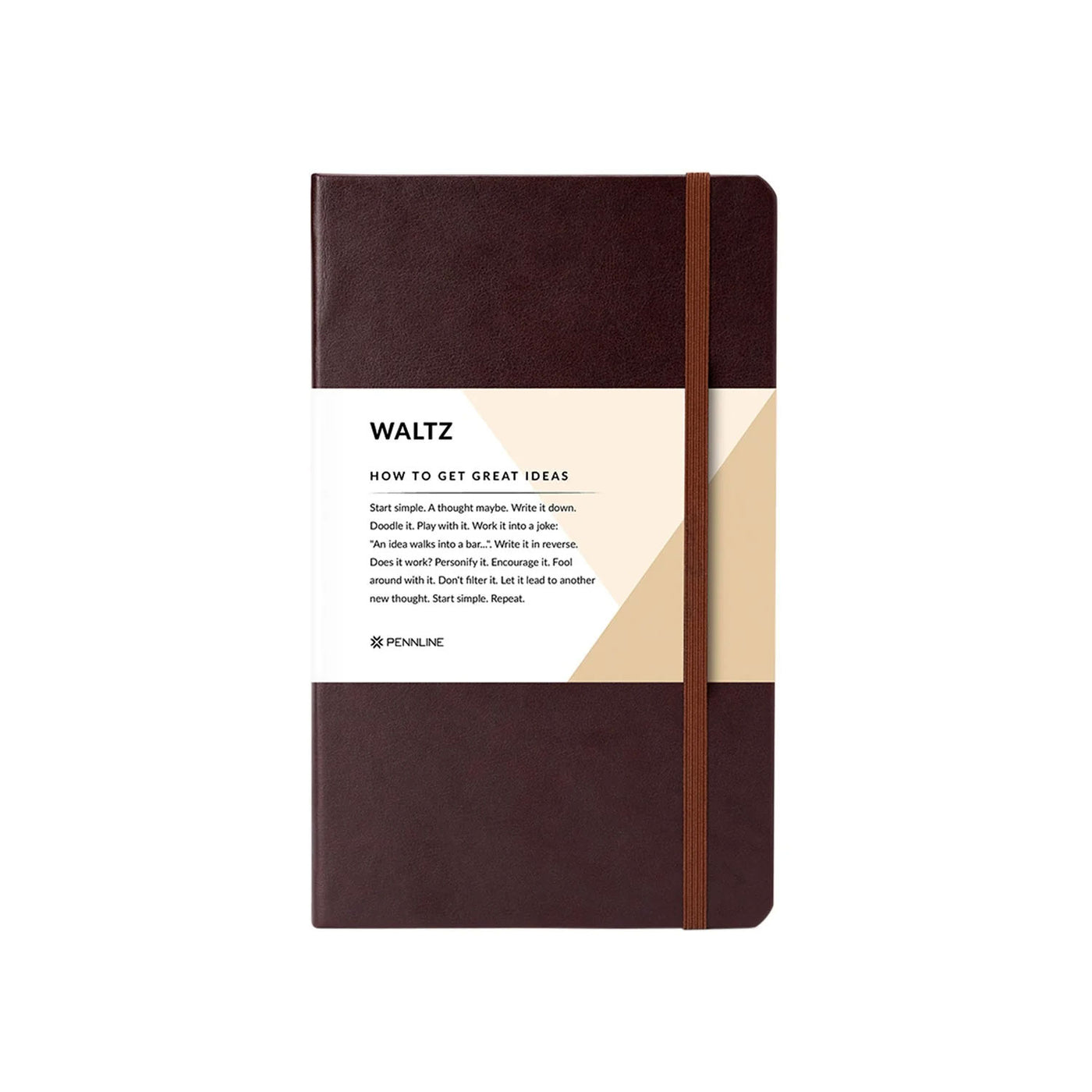 Pennline Waltz Hard Cover Notebook Brown - Ruled 1