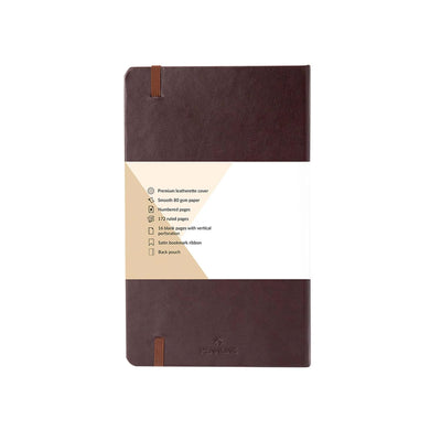 Pennline Waltz Hard Cover Notebook Brown - Ruled 4