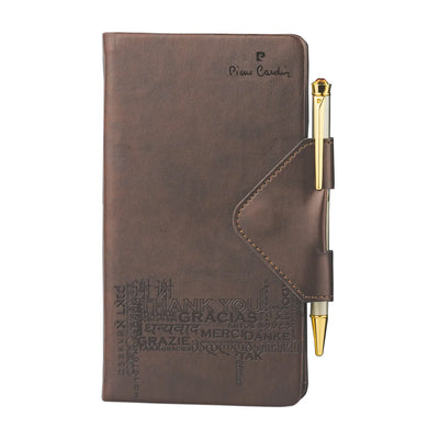 Pierre Cardin Thank You Gift Set of Brown Diary & Ball Pen