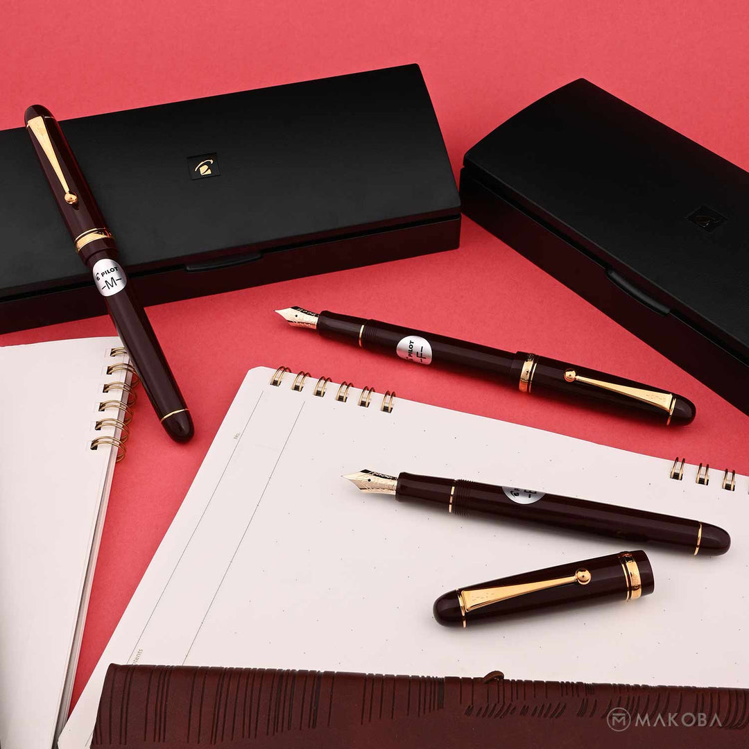 PILOT - ☆ Pilot Custom98 Black・Deep Red 2本セット ☆ PilotCustom74FountainPen-