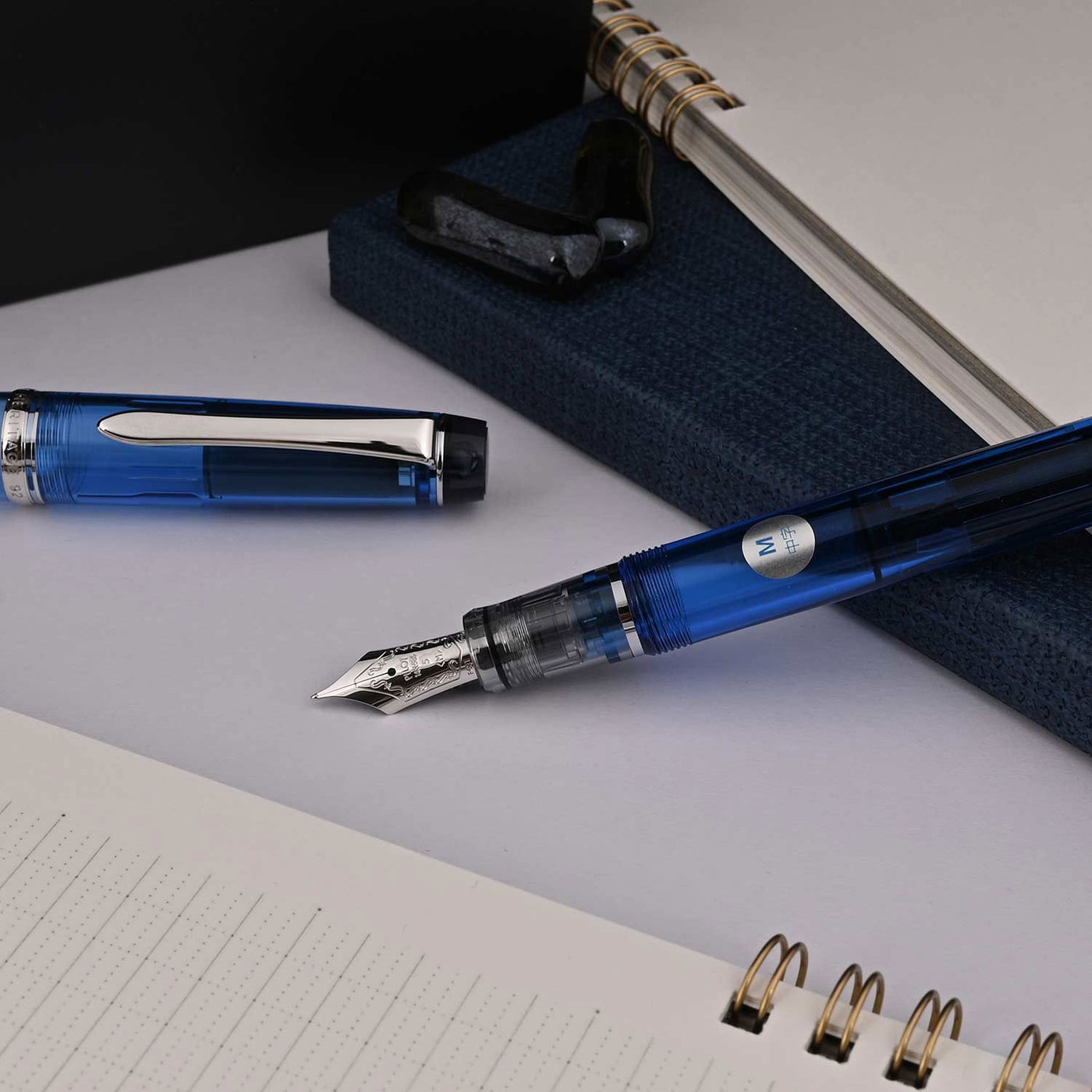 Pilot Custom Heritage 92 Fountain Pen - Transparent Blue CT 1