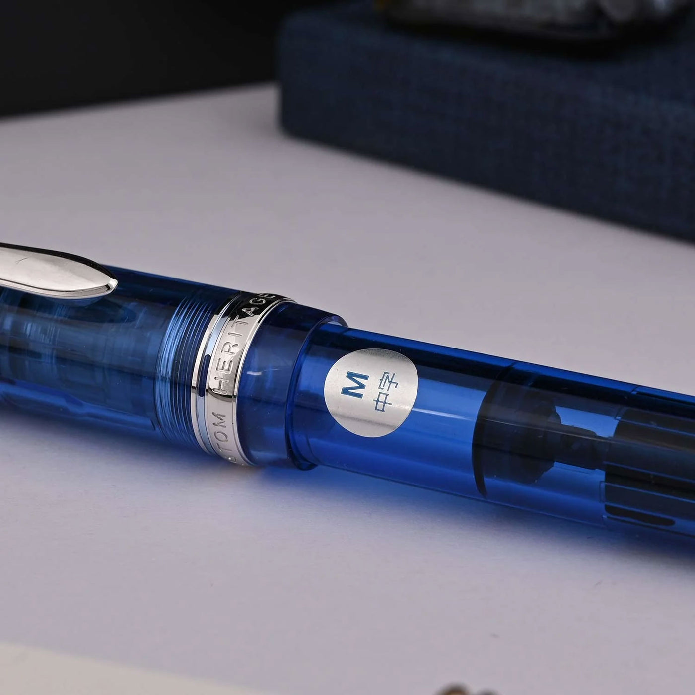 Pilot Custom Heritage 92 Fountain Pen - Transparent Blue CT 4