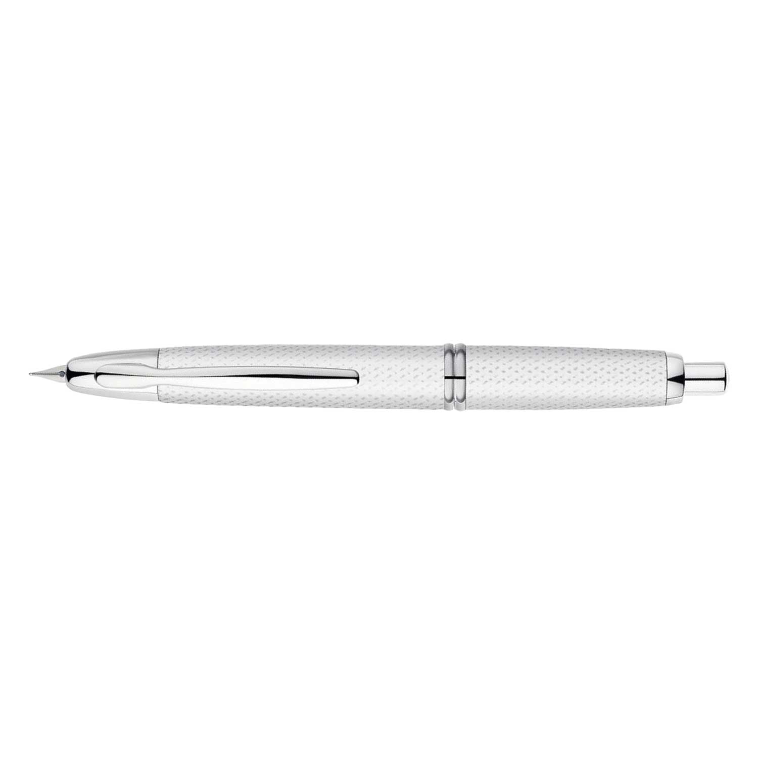Pilot Capless - Kasuri White CT with18 Karat Gold Rhodium Plated Broad Nib Fountain Pen - Image 3