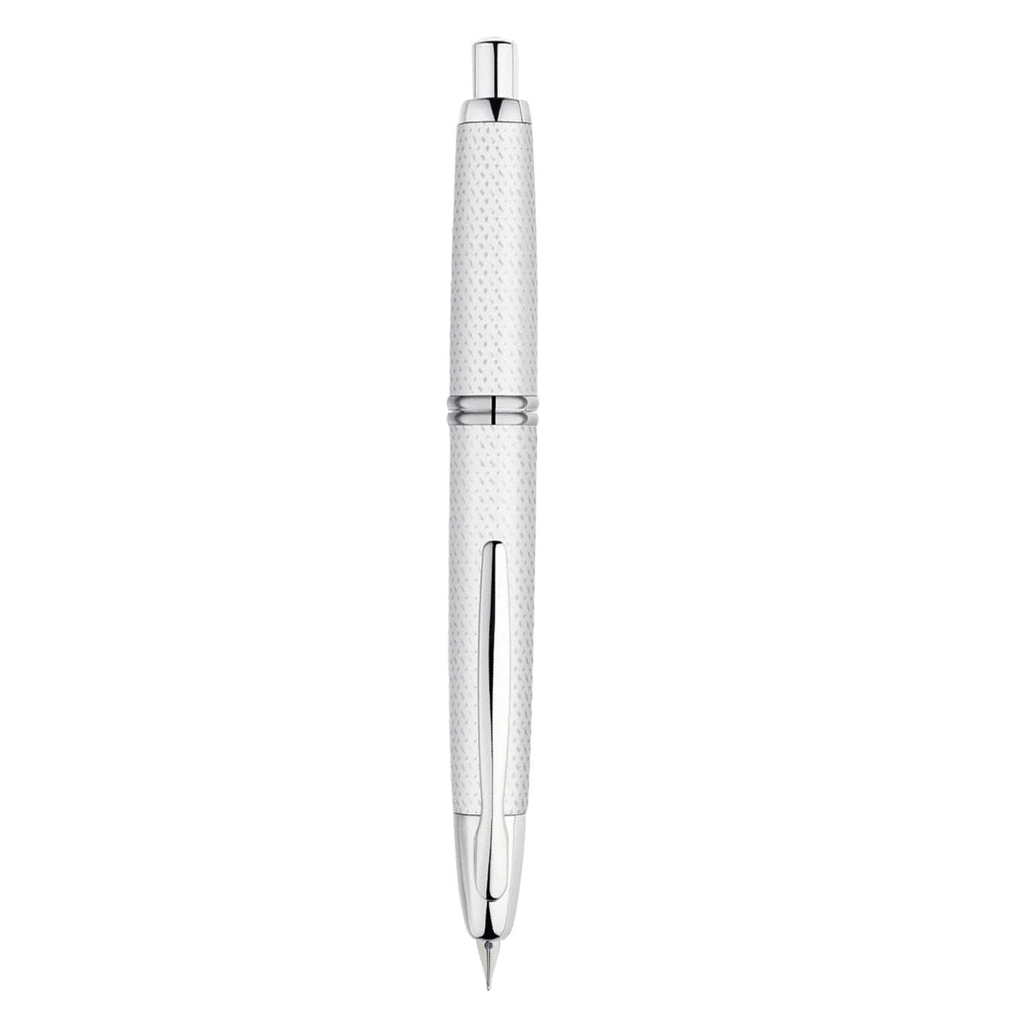 Pilot Capless - Kasuri White CT with18 Karat Gold Rhodium Plated Broad Nib Fountain Pen - Image 4