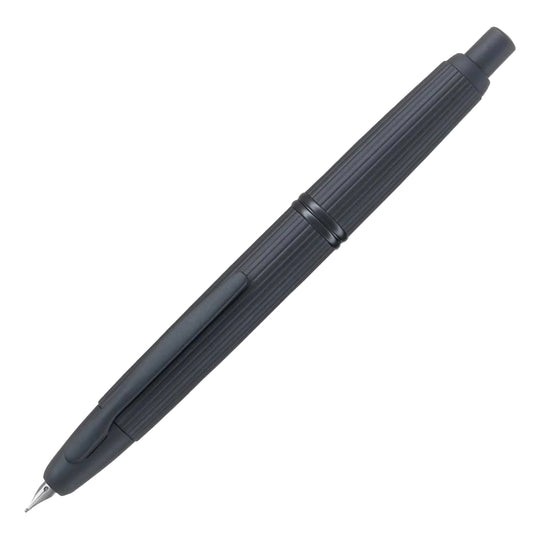 Pilot Capless Stripes Fountain Pen - Matte Black PVD