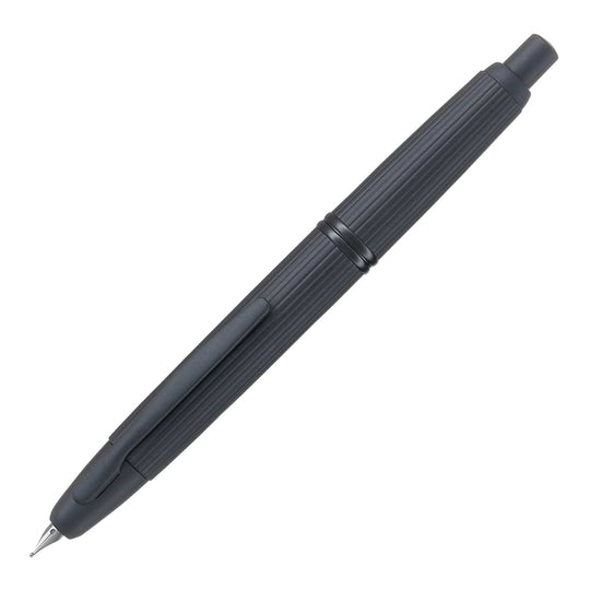 Pilot Capless Stripes Fountain Pen - Matte Black PVD