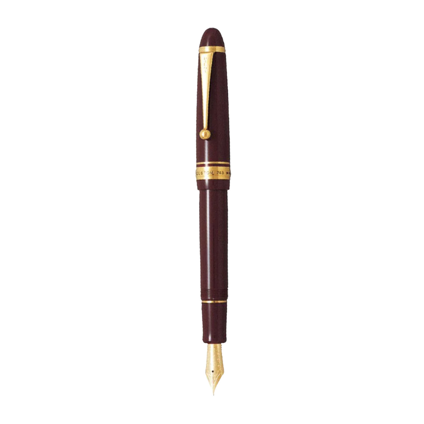 Pilot Custom 743 Fountain Pen - Deep Red GT 2