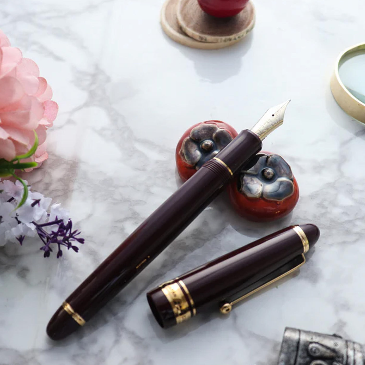 Pilot Custom 743 Fountain Pen - Deep Red GT 7