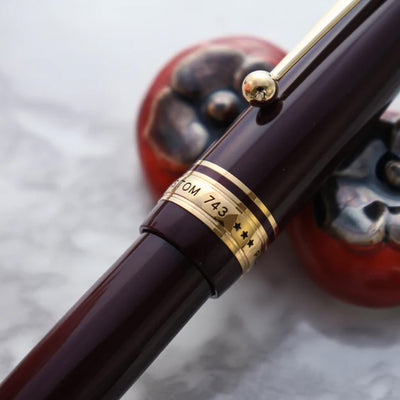 Pilot Custom 743 Fountain Pen - Deep Red GT 8