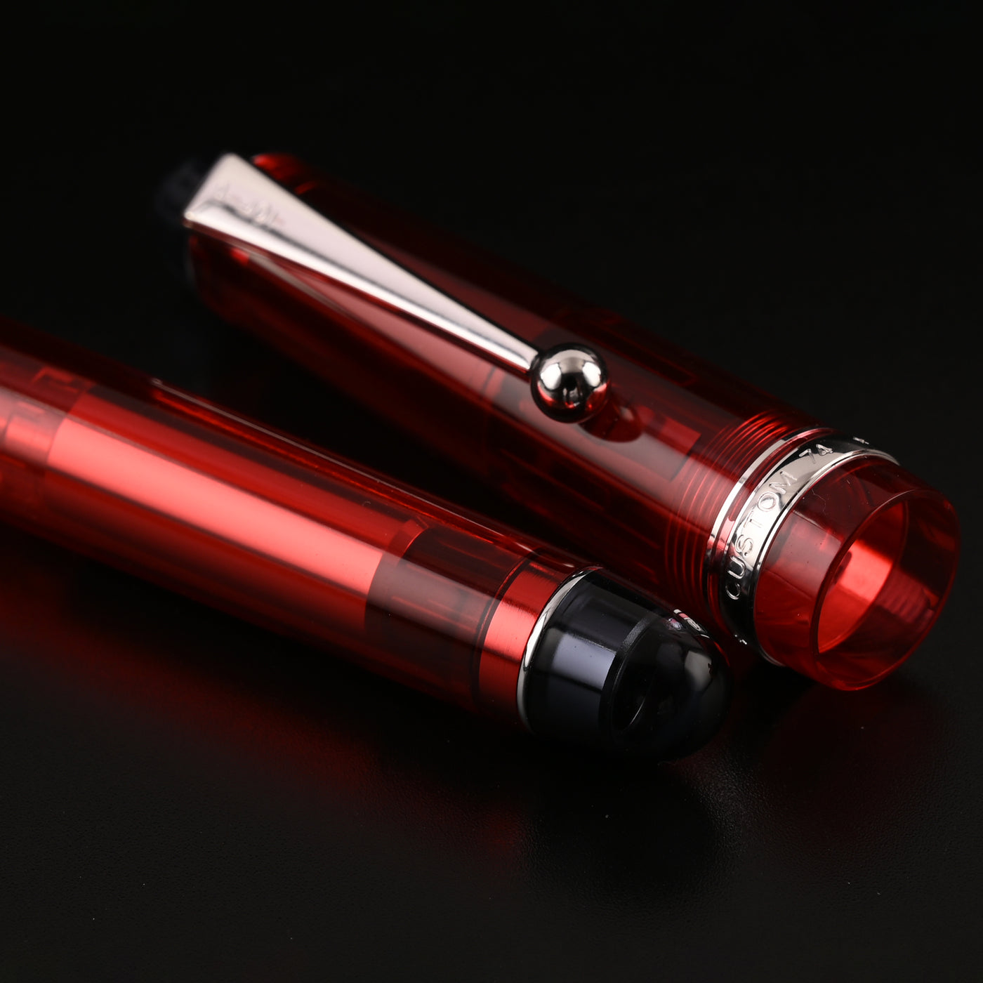 Pilot Custom 74 Fountain Pen - Tinted Red CT 10