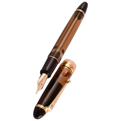 Pilot Custom 823 Fountain Pen - Amber Brown GT 1