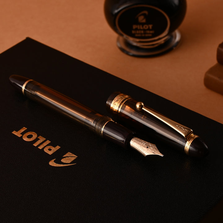 Buy Pilot Custom 823 Fountain Pen - Amber Brown GT Online - Pilot