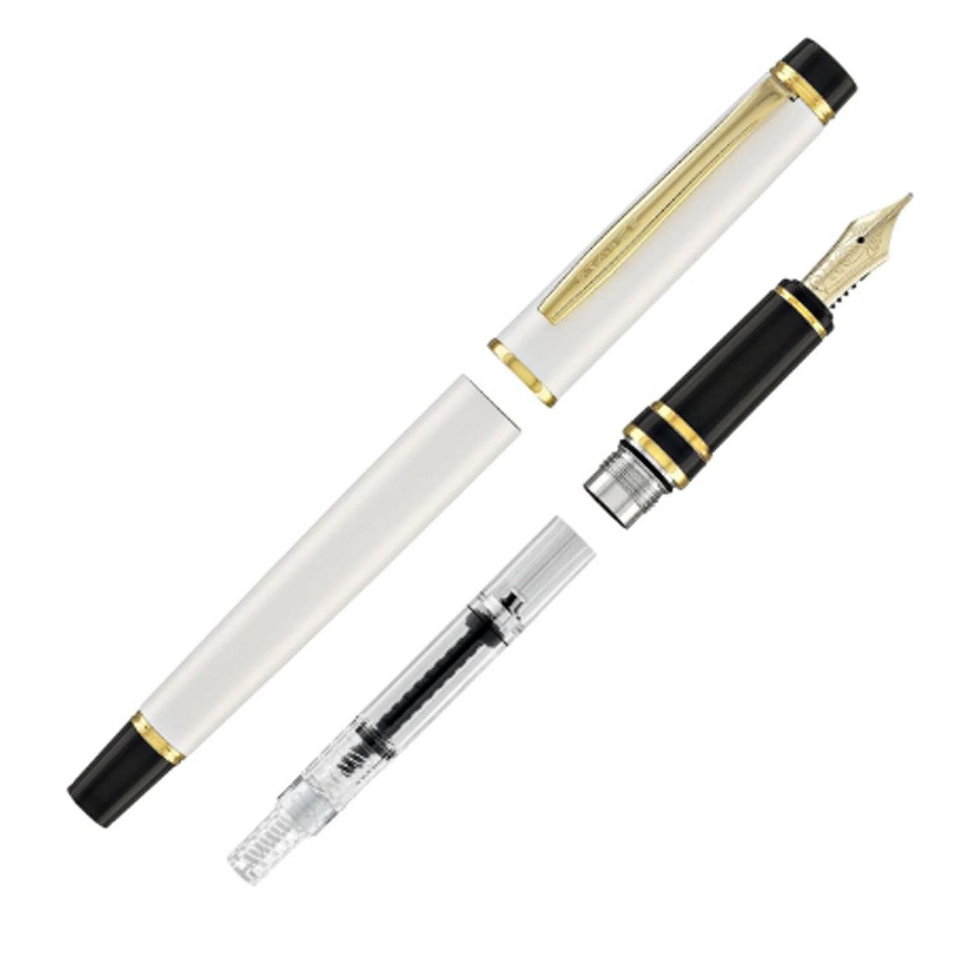 Pilot Grance Fountain Pen - Pearl White GT 8