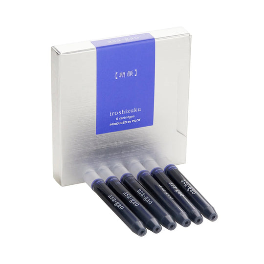 Pilot Iroshizuku Asa Gao Ink Cartridge Pack of 6 - Navy Blue