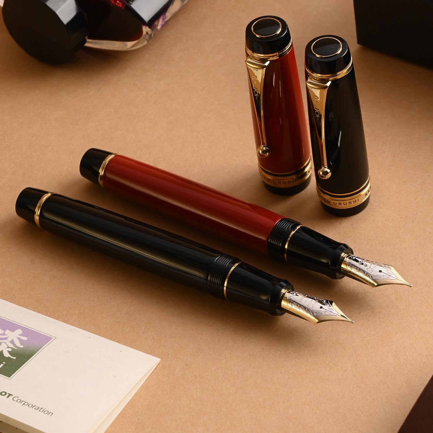 Pilot Custom Urushi Fountain Pen - Black GT