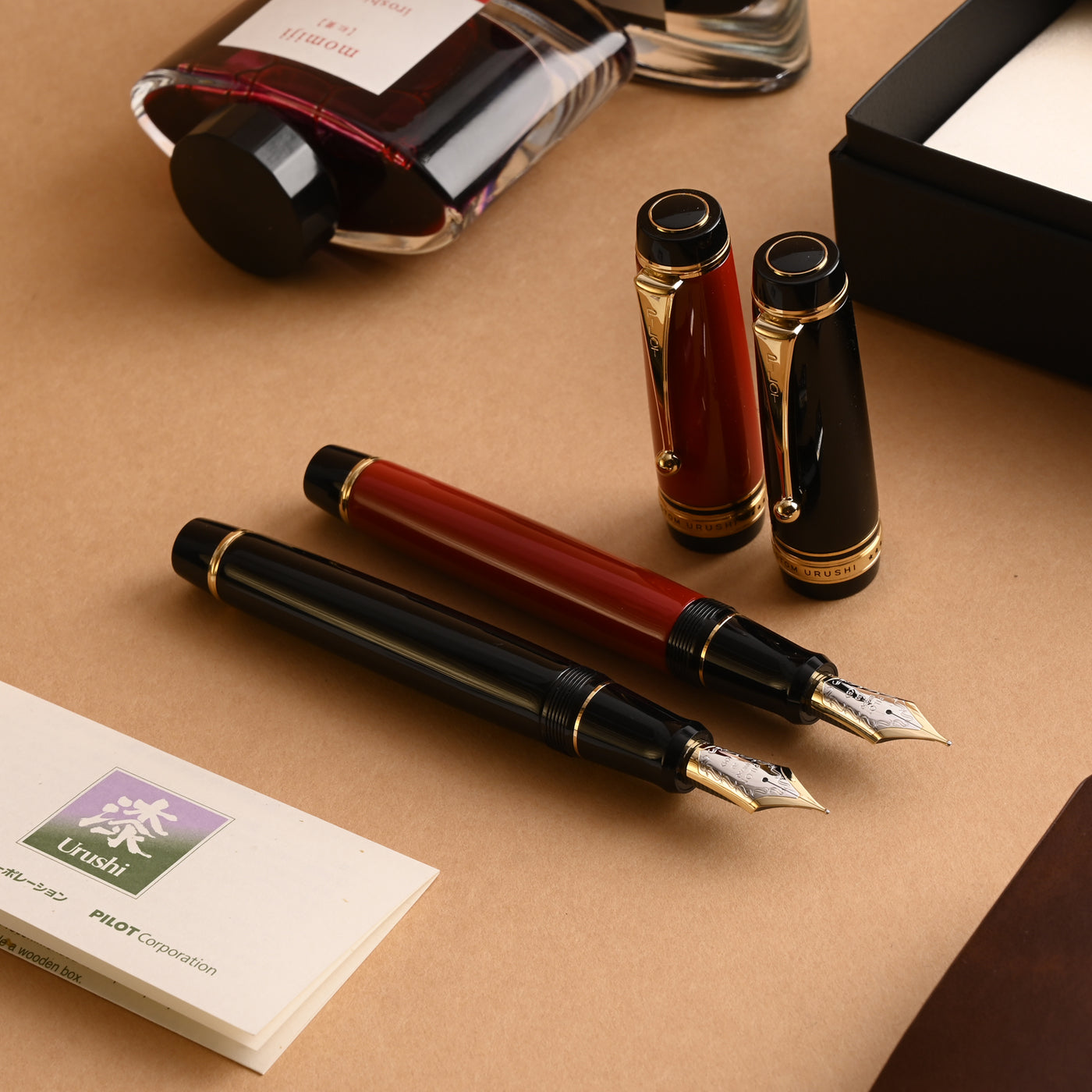 Pilot Custom Urushi Fountain Pen - Black GT
