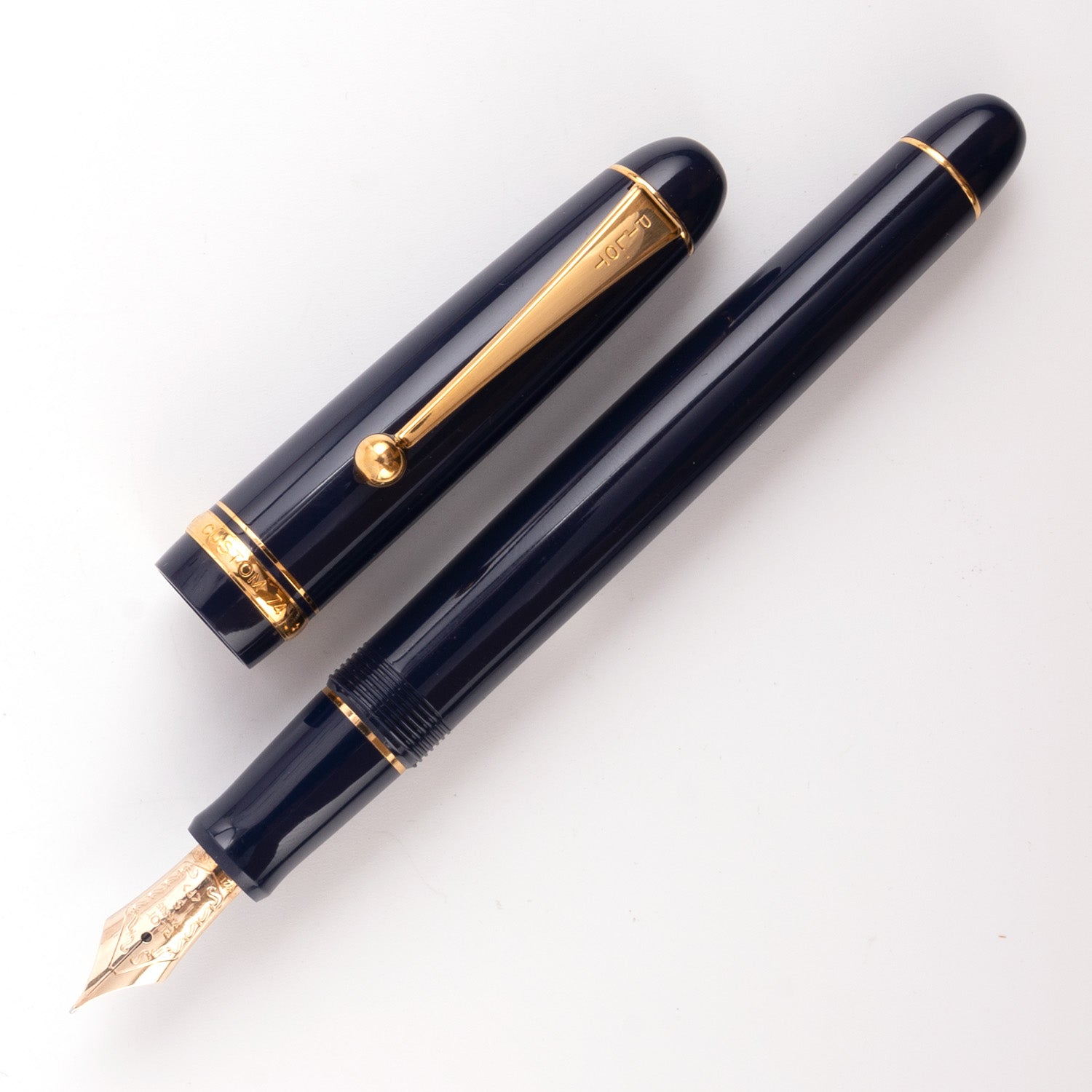 Pilot Custom 74 - Dark Blue GT - 14 Karat Gold Plated Nib Fountain Pen - Image 2