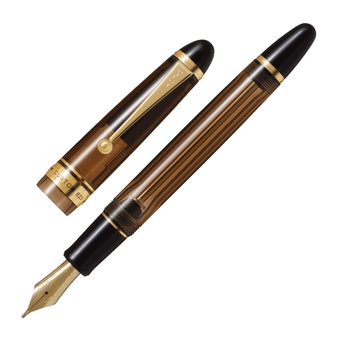 Buy Pilot Custom 823 Fountain Pen - Amber Brown GT Online - Pilot