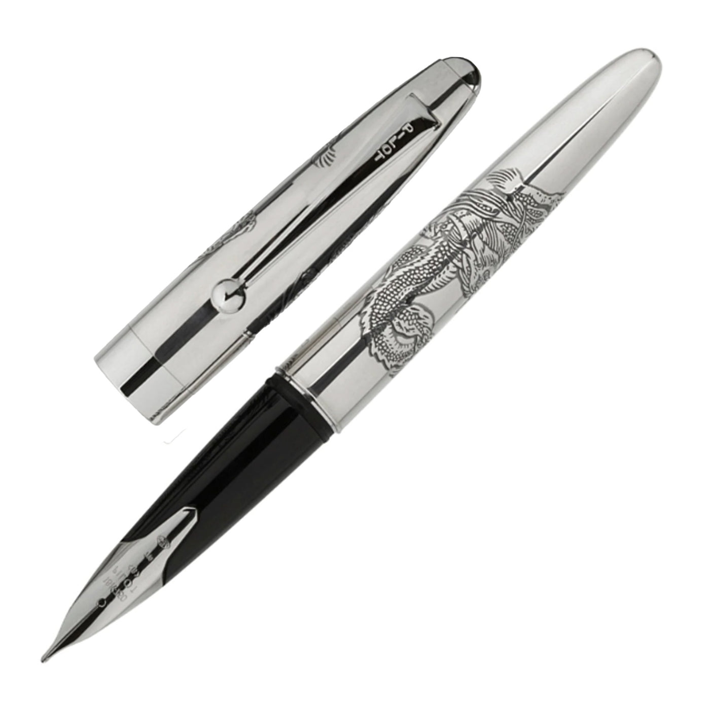 Pilot Sterling Silver Fountain Pen - Dragon