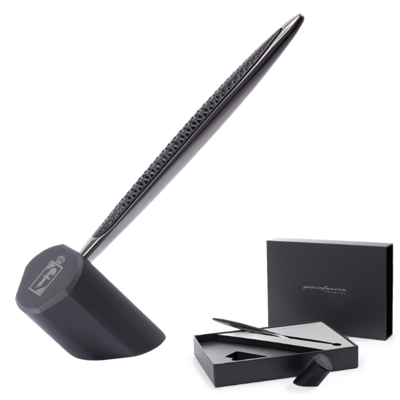 Pininfarina Segno Cambiano Ethergraf Pencil & Inclined Desk Stand - Transition Black