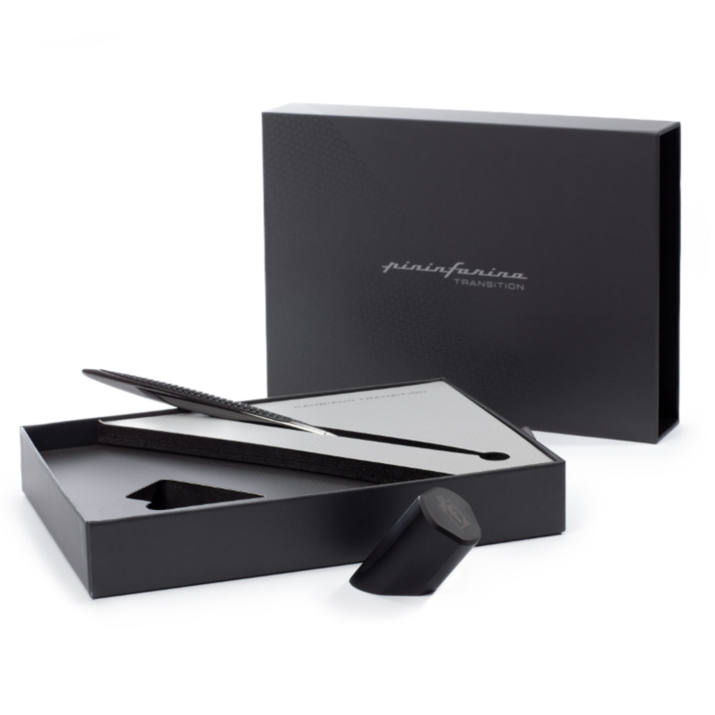 Pininfarina Segno Cambiano Ethergraf Pencil & Inclined Desk Stand - Transition Black