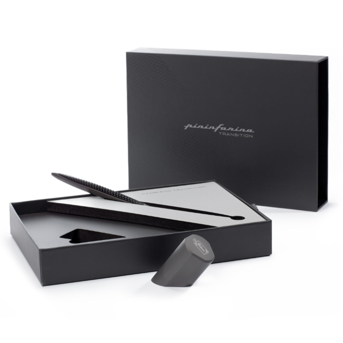 Pininfarina Segno Cambiano Ethergraf Pencil & Inclined Desk Stand - Transition Titanium