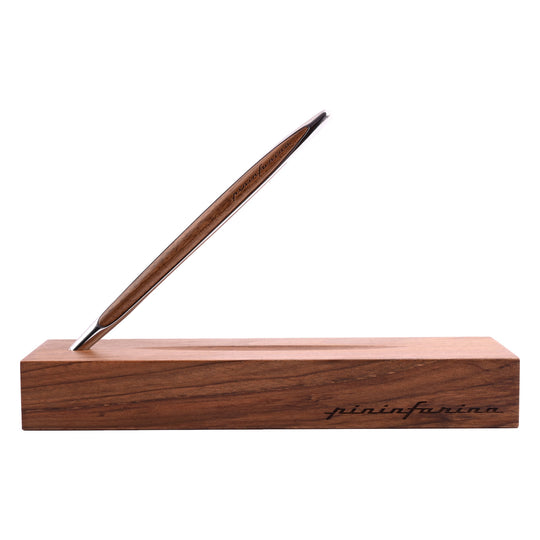 Pininfarina Segno Cambiano Walnut Edition Ball Pen - Polished Chrome