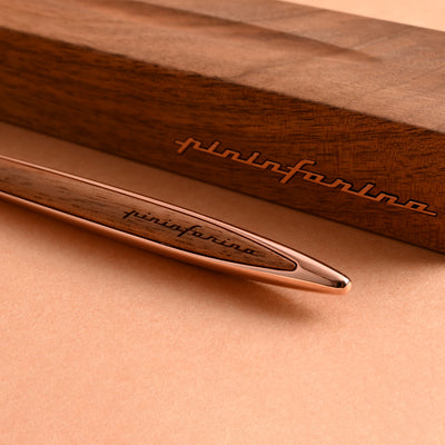 Pininfarina Segno Cambiano Walnut Edition Ball Pen - Rosegold 10