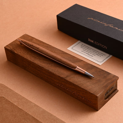 Pininfarina Segno Cambiano Walnut Edition Ball Pen - Rosegold 12