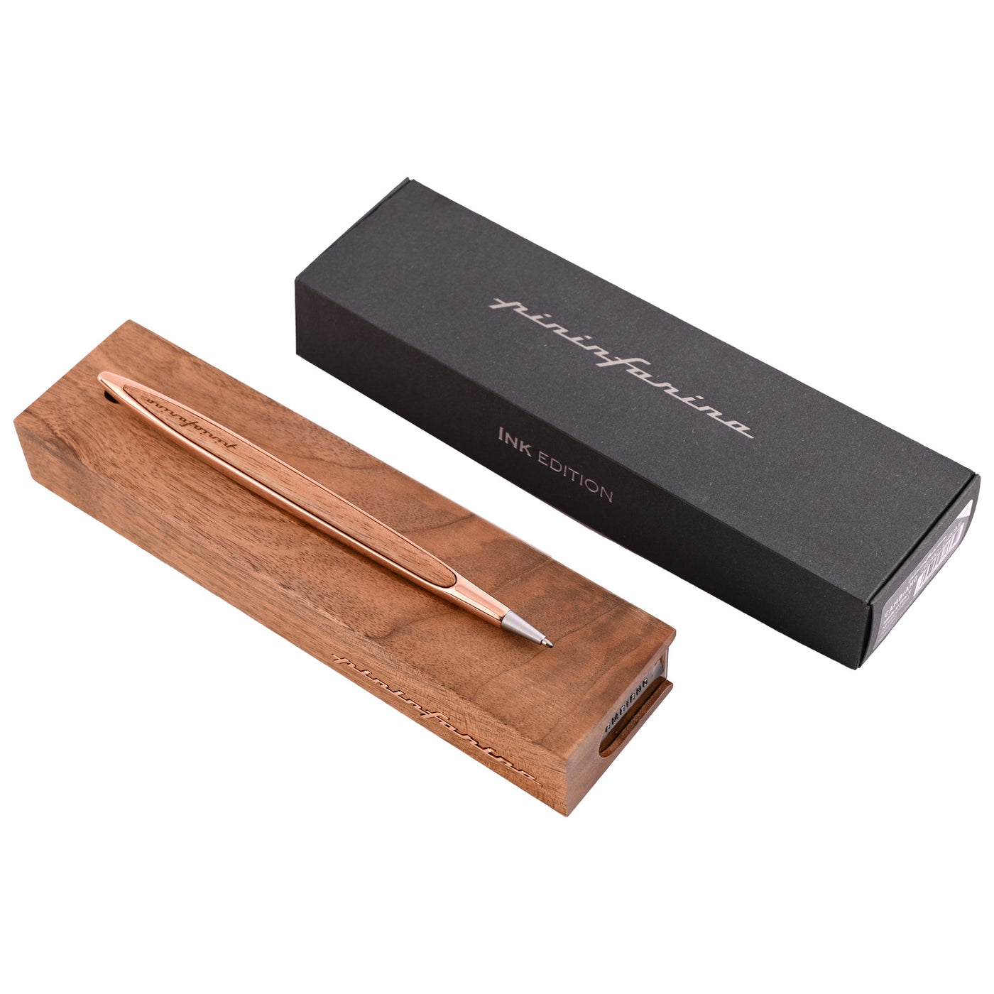 Pininfarina Segno Cambiano Walnut Edition Ball Pen - Rosegold