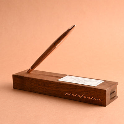 Pininfarina Segno Cambiano Walnut Edition Ball Pen - Rosegold 8