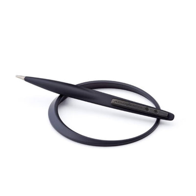 Pininfarina Segno Space Ethergraf Pencil with Circular Desk Stand - Matte Black