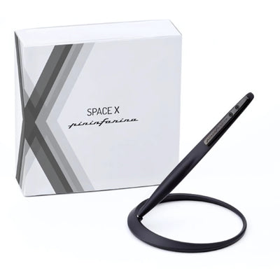 Pininfarina Segno Space Ethergraf Pencil with Circular Desk Stand - Matte Black