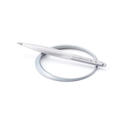 Pininfarina Segno Space Ethergraf Pencil with Circular Desk Stand - Pure Grey